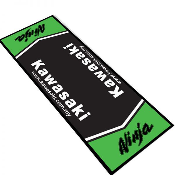 Kawasaki Motorbike shop logo mats